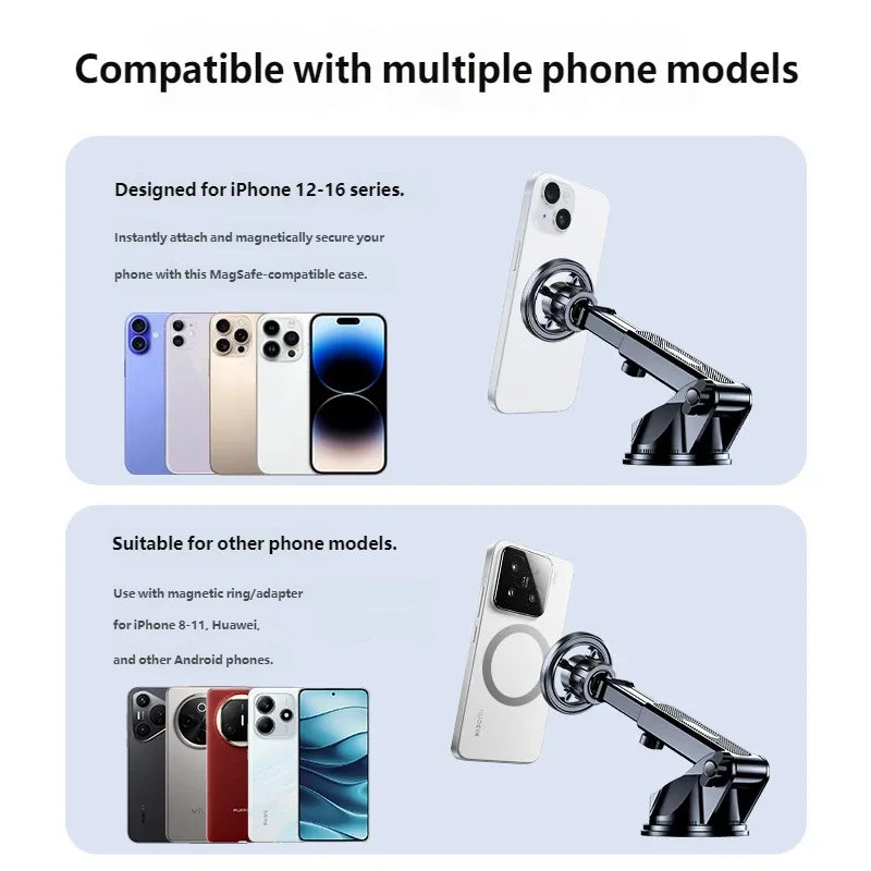 Magnetische Auto-Handyhalterung für MagSafe, universelle Einhandbedienung, Metallhaken, magnetische Handyhalterung fü...