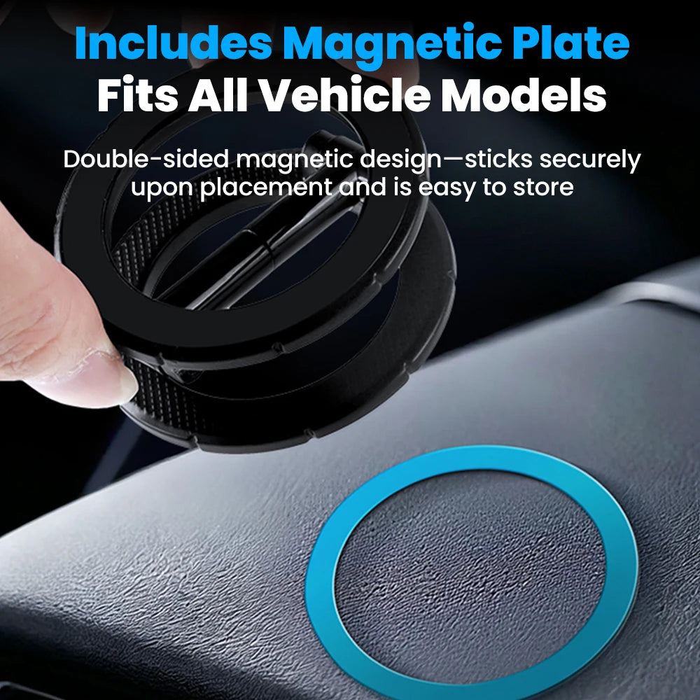 Magnetischer Ring-Handyhalter, faltbar, doppelseitig, magnetische Halterung für das Auto, um 360 Grad drehbar, für da...