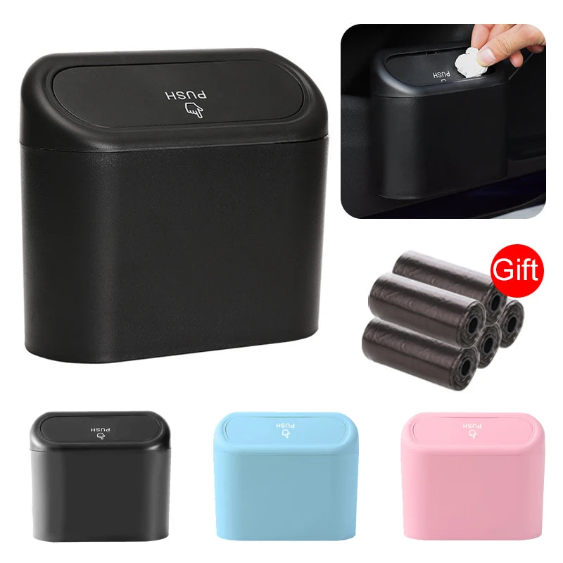 Hängende Auto-Mülleimer mit Deckel, Mini-Tablett, Mülleimer, Müllbox, Müll, Auto-Innenraum, Aufbewahrungskoffer, Müll...