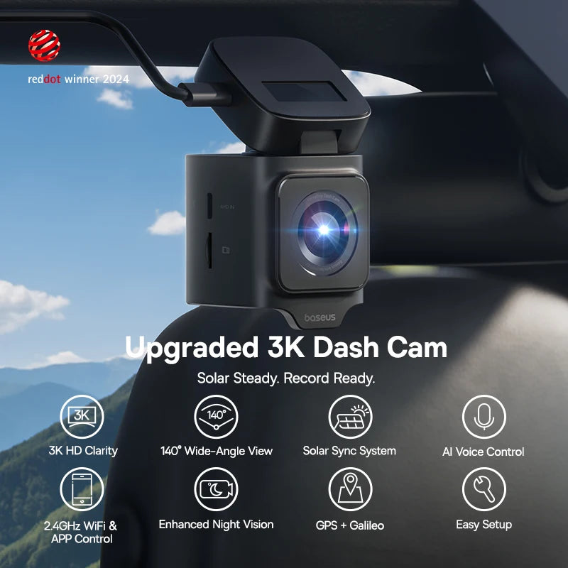 Baseus 3K Dash Cam VD1 HD Front- und Rückkamera – SwissGlanzGarage Ansicht 2