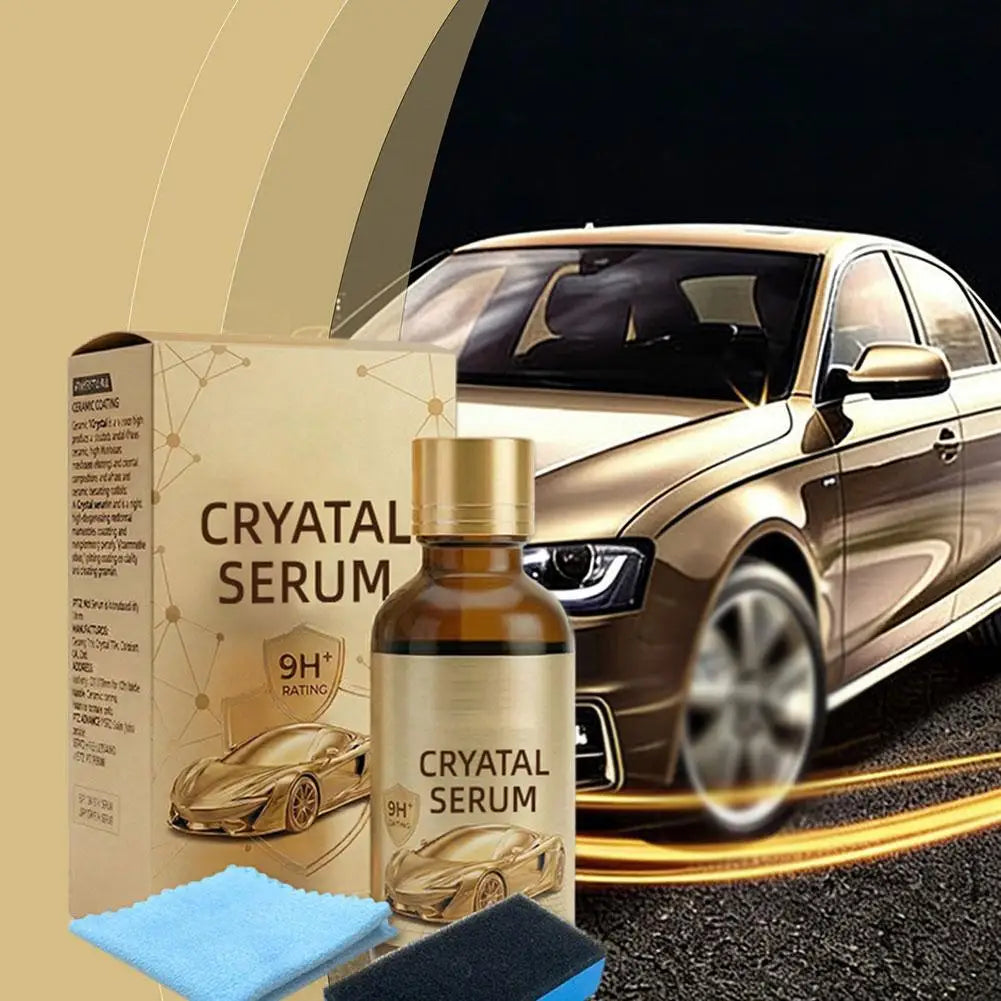 50ml 9H Keramikbeschichtungs-Set für Autos, mit Hydrophobem Schutz, Kratzfeste Autopolitur mit Applikator-Schwamm & Tuch