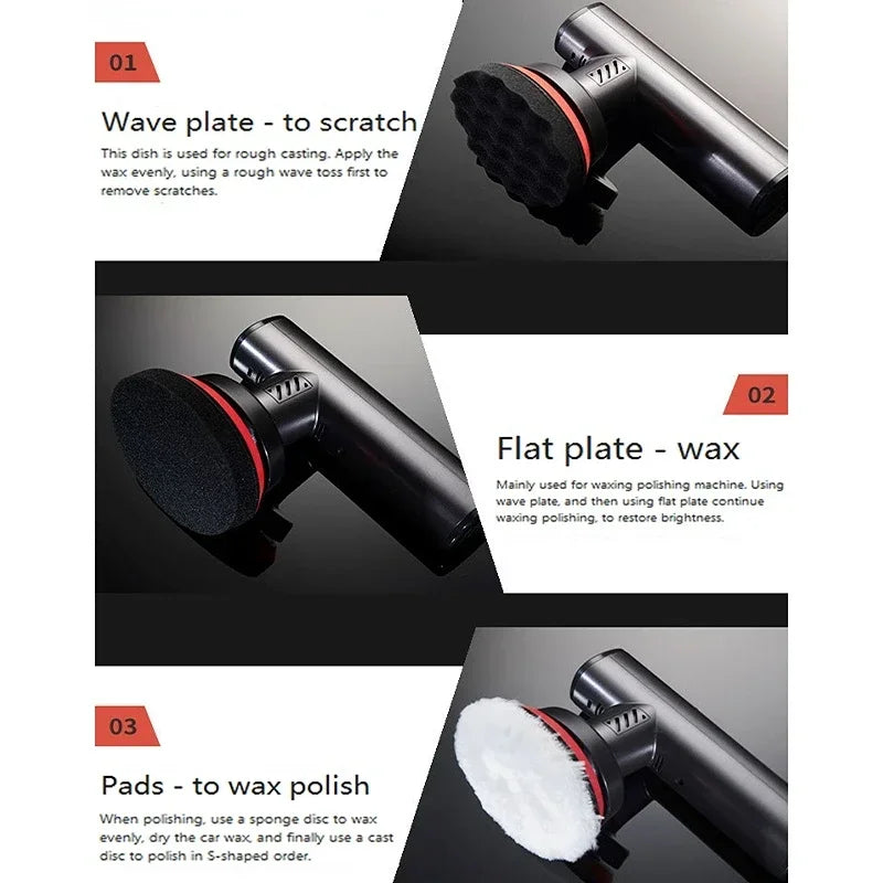Auto Poliermaschine Handheld Drahtlose Poliermaschine Wachsmaschine Einstellbare Geschwindigkeit Elektrische Polieren...