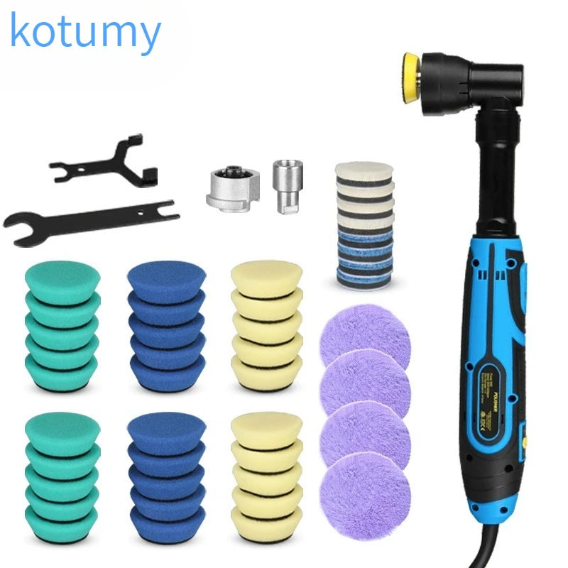 KOTUMY 110V/220V Elektrischer Spotpolierer 2 Zoll Auto-Poliermaschine Dual-Action Exzenterschleifer Wachs- und Glanzw...