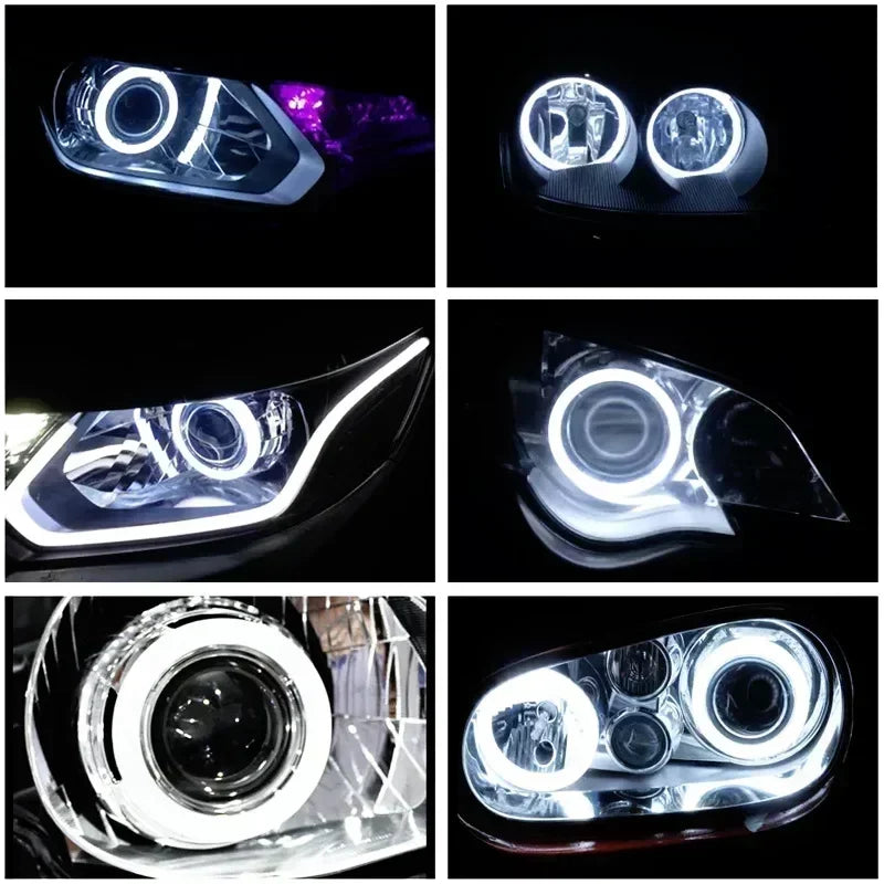 RGB Cotton LED Angel Eyes Halo Rings 60mm 70mm 80mm – SwissGlanzGarage Ansicht 4