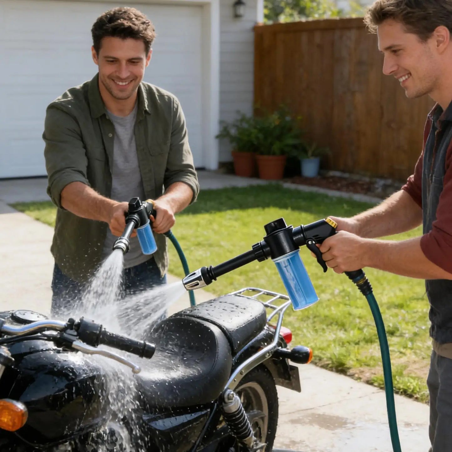 Portable Garden Cleaning Tool High Pressure Sprinkler Water Gun Car Washers Garden Lawn Watering Hose Nozzle Foam Lance