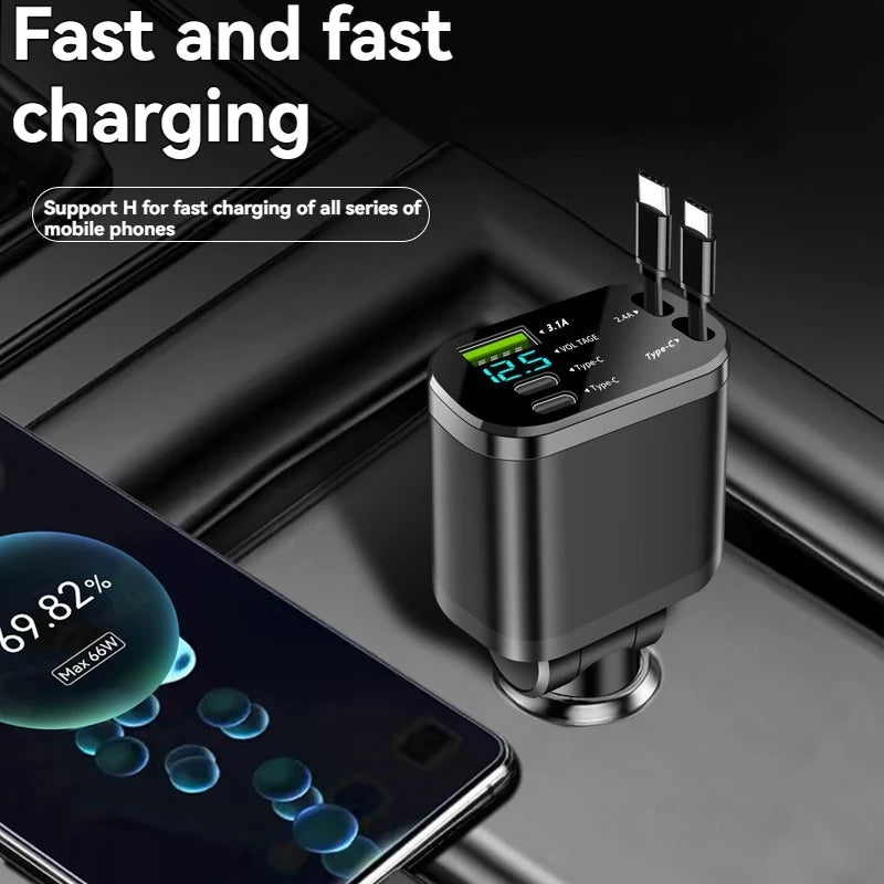 USB-C Schnelllader 6-in-1 Digitalanzeige – mit kabellosem – SwissGlanzGarage Ansicht 2