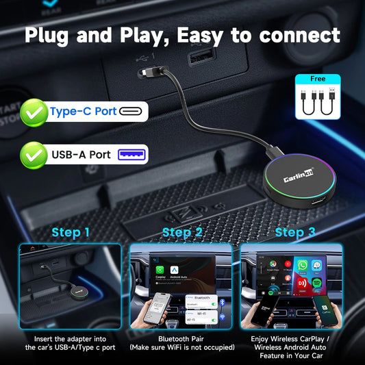 CarlinKit MINI HD2CP Pro Kabellos CarPlay AI Box – SwissGlanzGarage Autopflege Schweiz