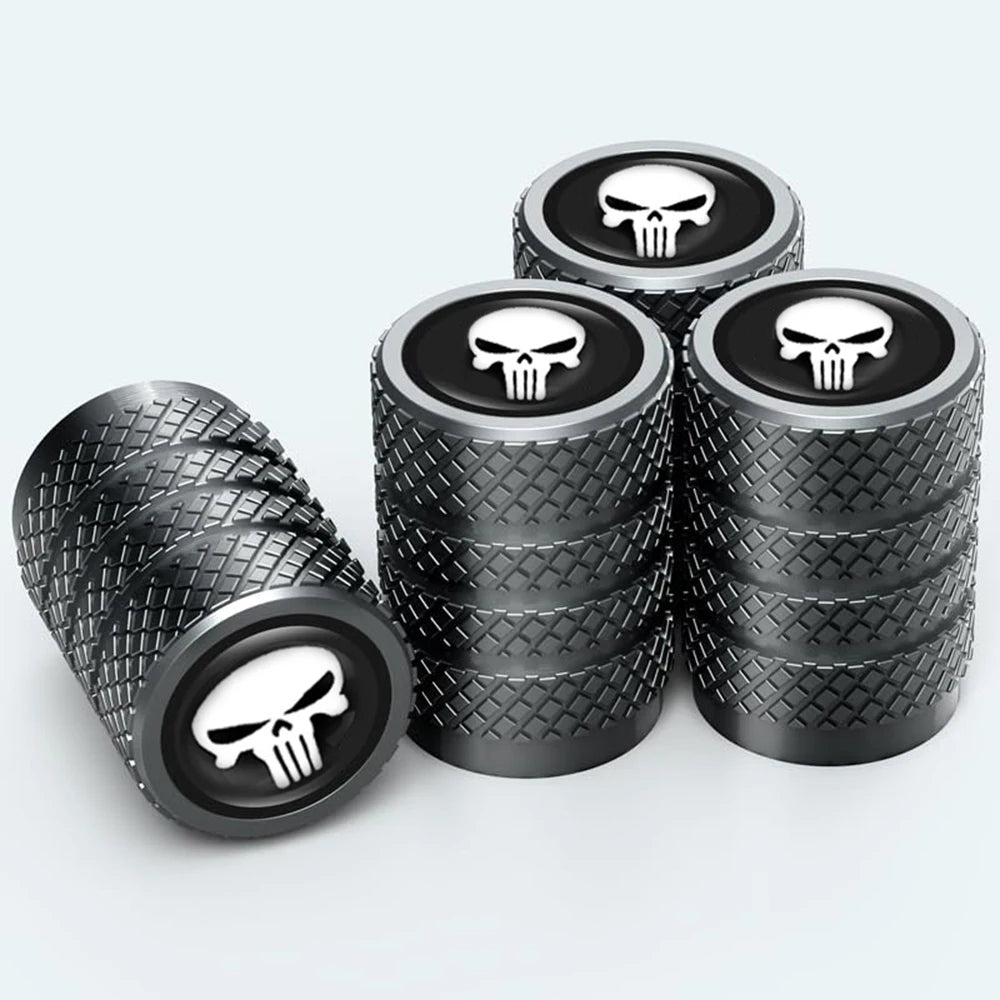 Ventilkappen Set mit Totenkopf-Design – SwissGlanzGarage Ansicht 4
