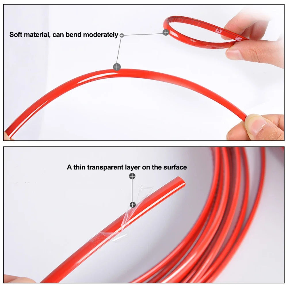 Selbstklebender Dekostreifen rot 3M/5M PVC – SwissGlanzGarage Ansicht 6