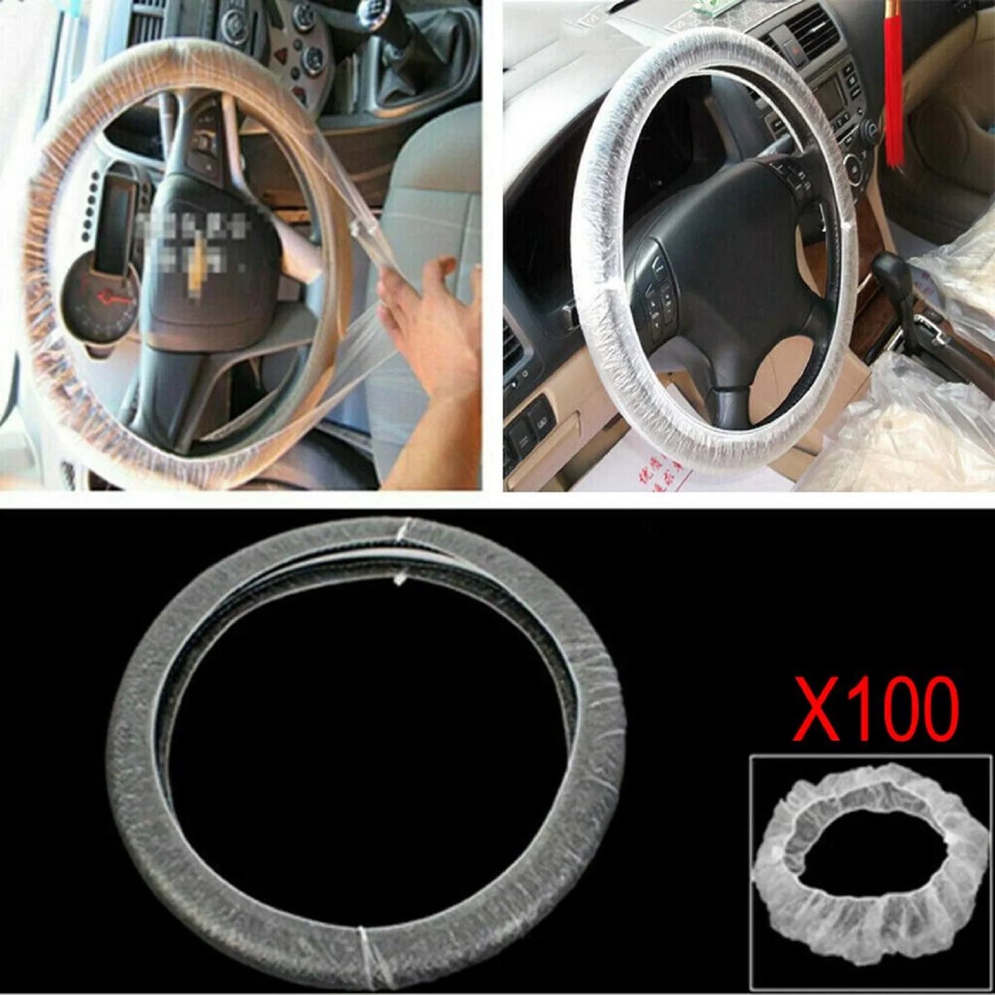 Transparentes Lenkradschutz-Set 100 Stück – SwissGlanzGarage Ansicht 3