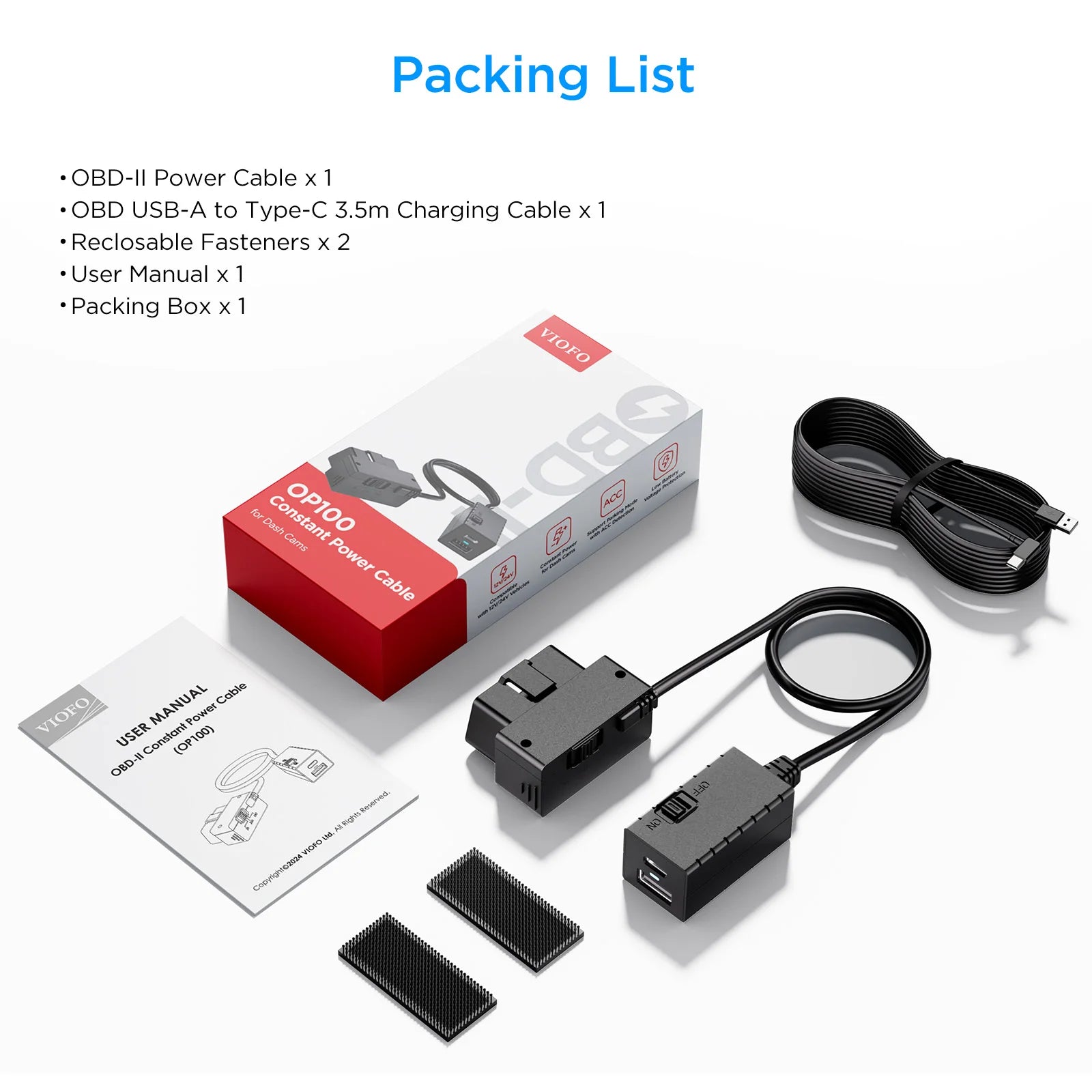 VIOFO OP100 OBD-II Stromkabel für Dashcam – SwissGlanzGarage Ansicht 6