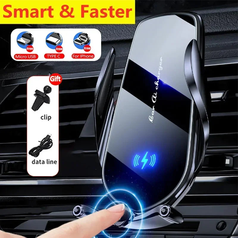 Auto Drahtlose Ladegerät Halter Auto Telefon Halterung 15W Schnelle Ladestation Halterung Für iPhone 16 15 14 13 12 1...