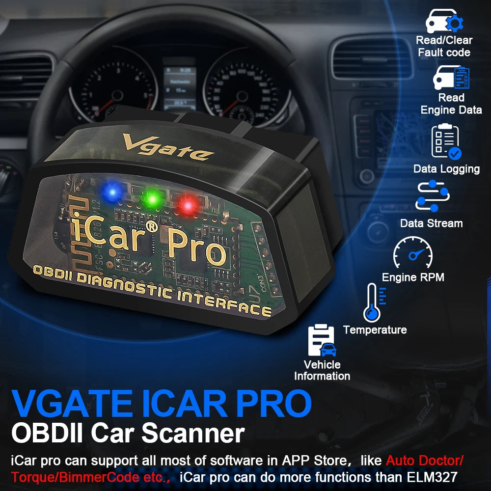 Vgate iCar Pro OBD2 WLAN/BT Scanner – SwissGlanzGarage Ansicht 3