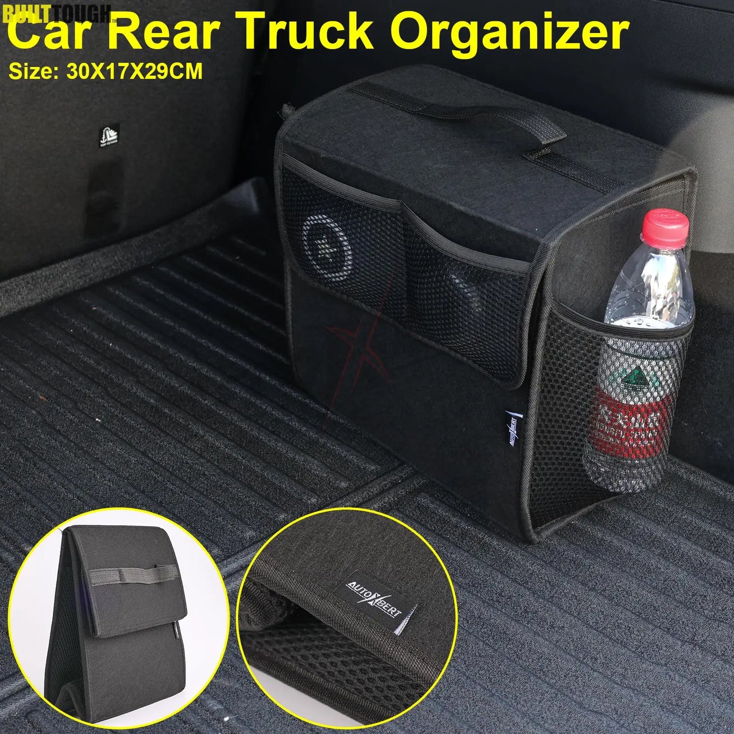 Auto Trunk Organizer Filz Boot Organizer Lagerung Tasche Box Tragbare Handtasche Fracht Werkzeug Halter Mesh Net Tasc...