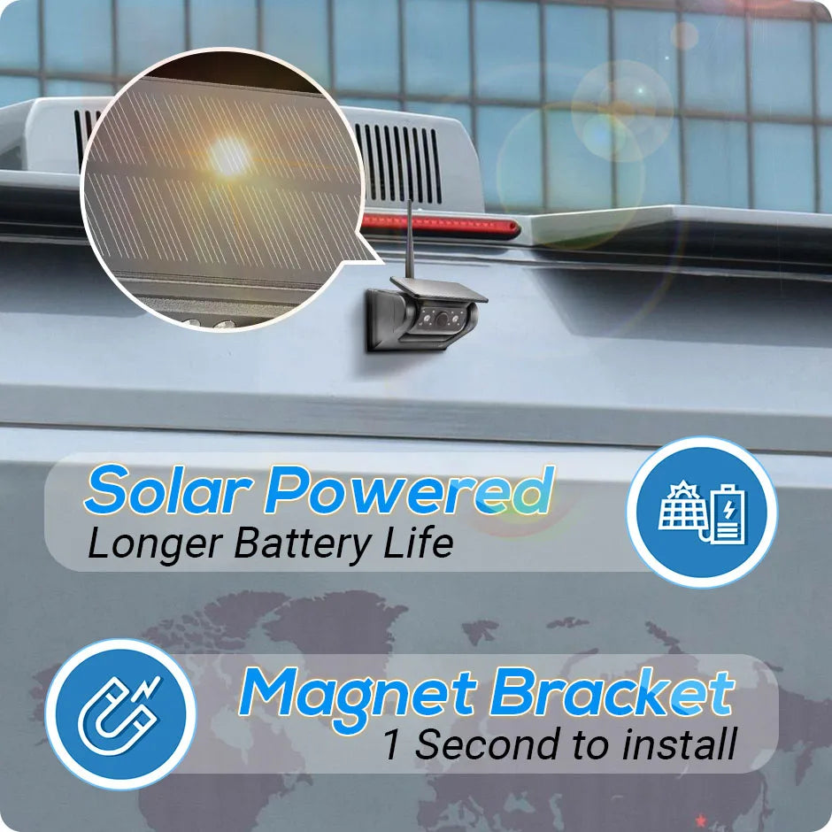 Kabellose Solar-Rückfahrkamera mit 5" Monitor – SwissGlanzGarage Ansicht 6