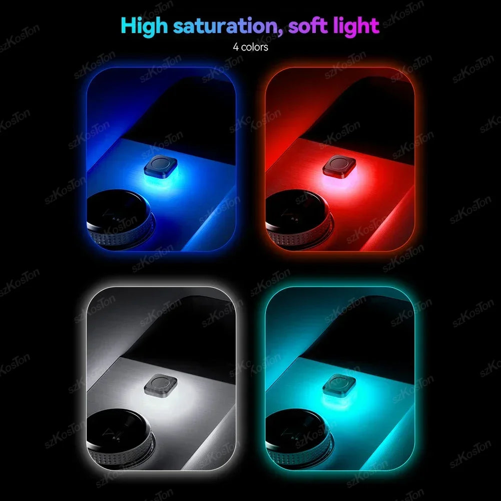 Universal USB Auto Innen Umgebungs Atmosphäre Licht LED Lichter