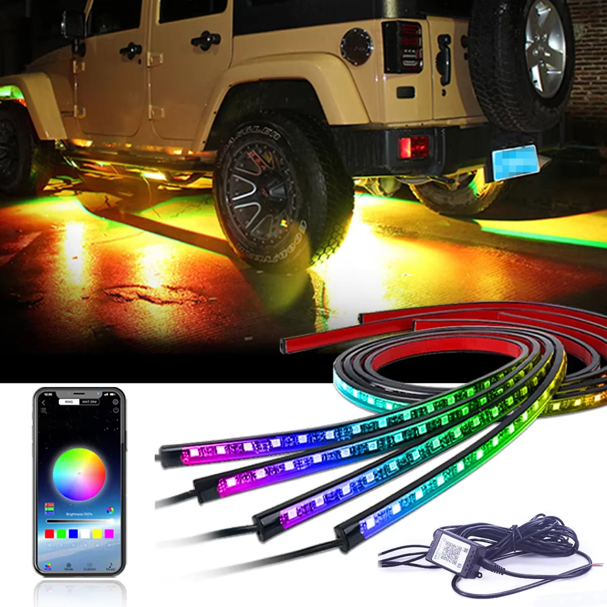 RGB Auto Underglow Licht Flexible Streifen LED…