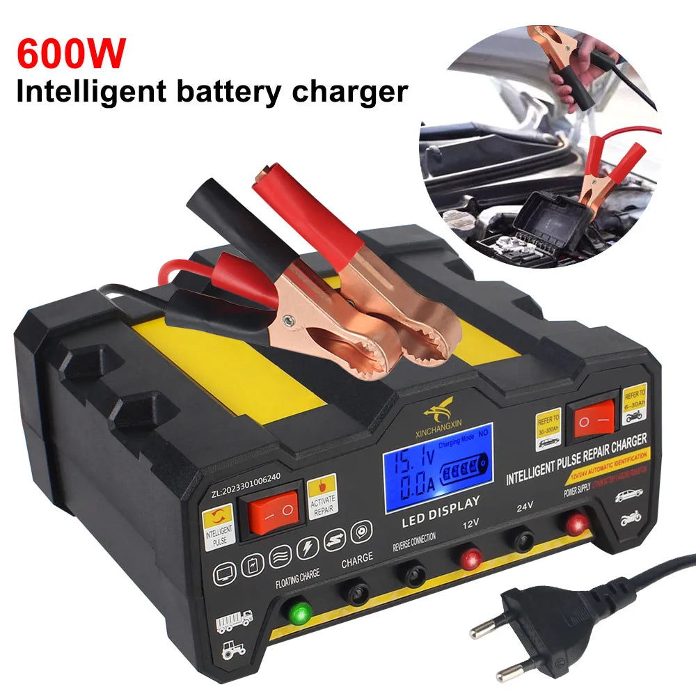 Intelligentes Puls-Batterieladegerät 300AH EU-Stecker – SwissGlanzGarage Ansicht 2