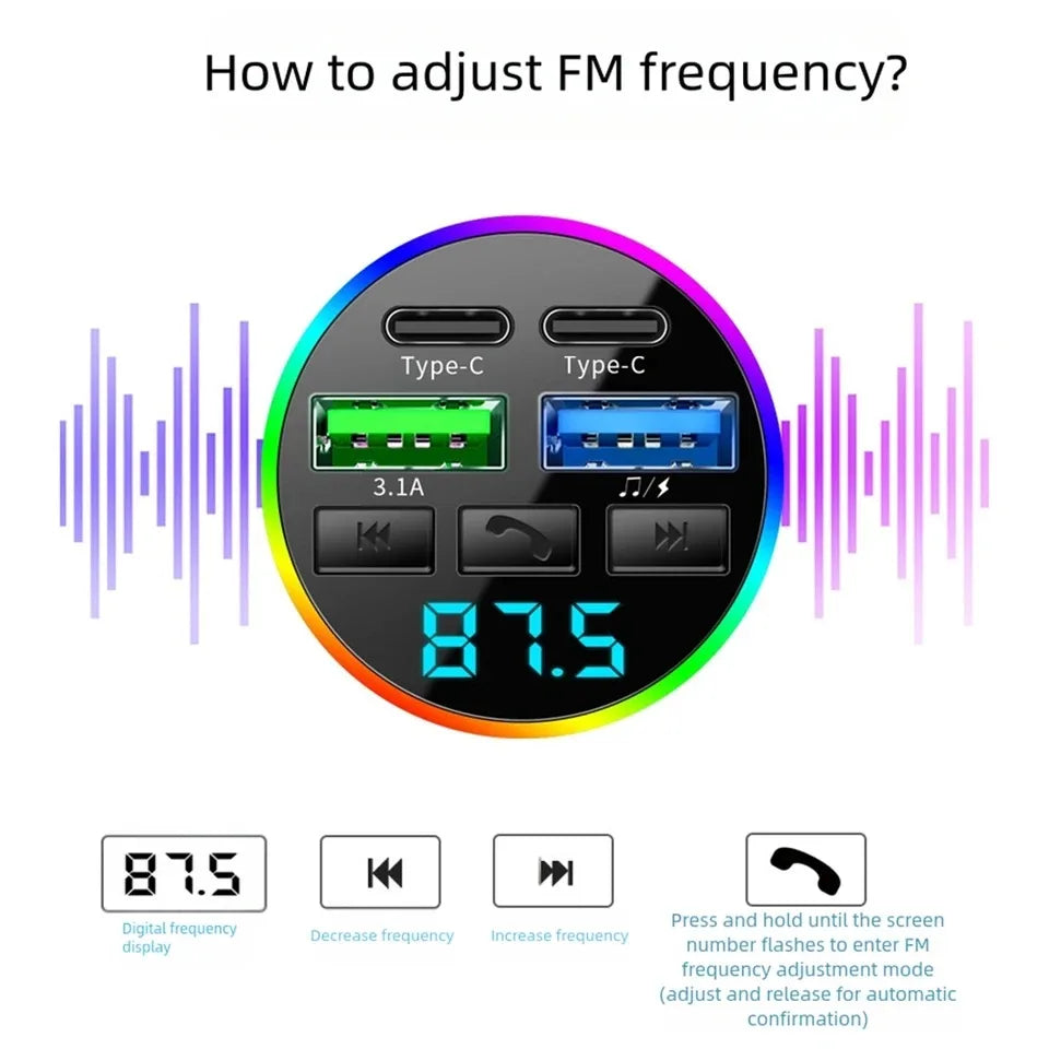KEBIDUMEI 66W Bluetooth 5.0 FM Transmitter – SwissGlanzGarage Ansicht 6