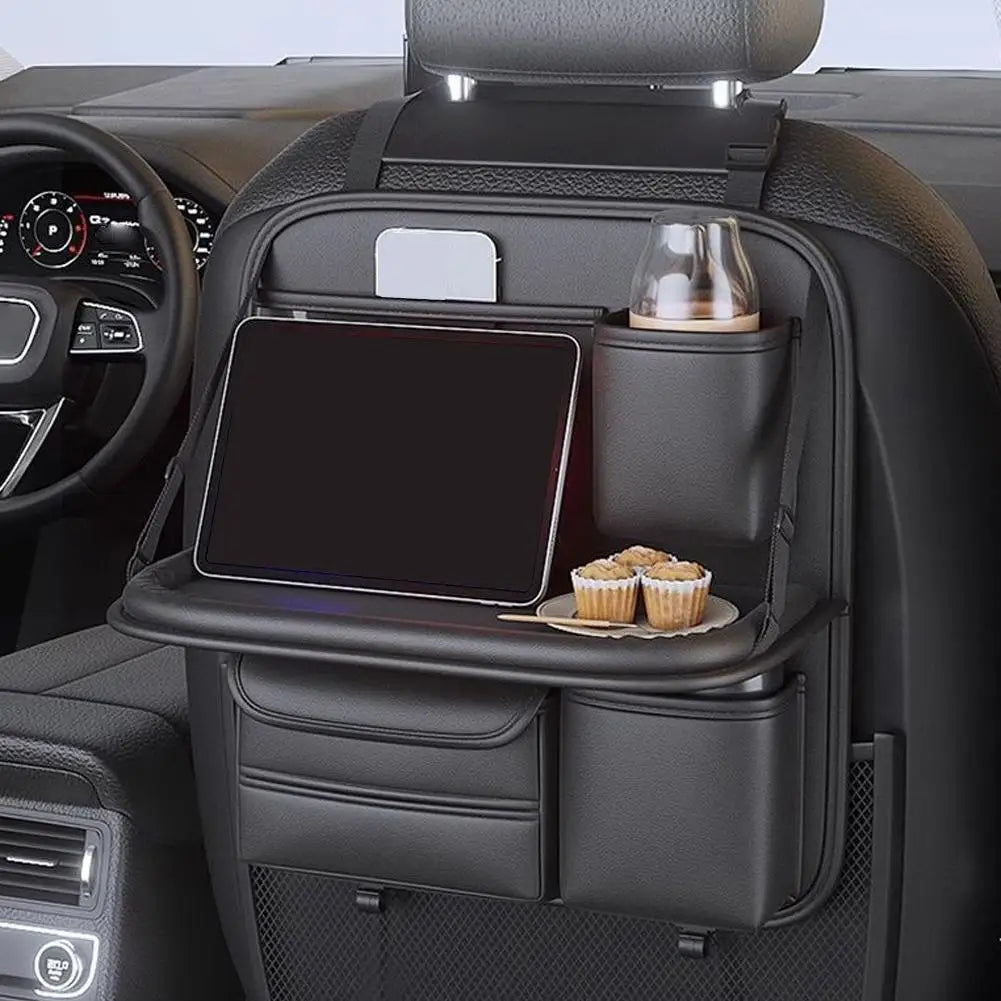 Auto-Rücksitz-Organizer mit 6 Taschen und klappbarem Tisch