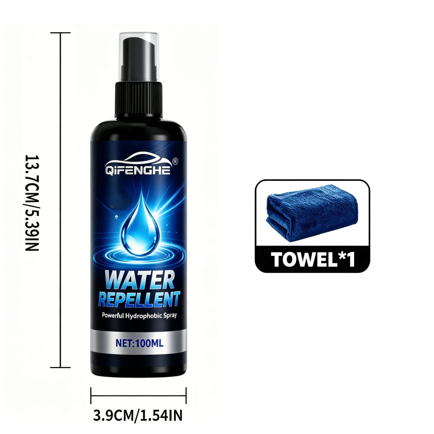 Auto-Wasserabweisender Spray, Leistungsstarke Hydrophobe Beschichtung für Windschutzscheiben & Fenster