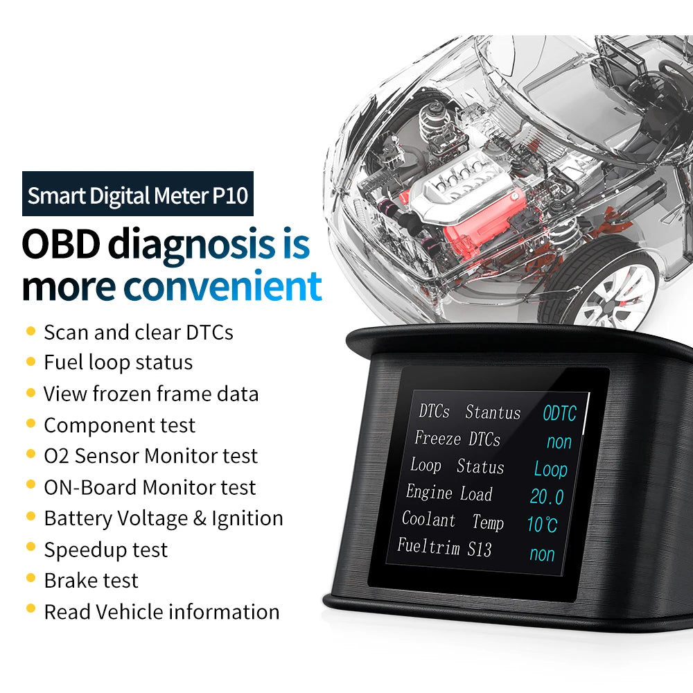 P10 OBD2 HUD Digital Speedometer – SwissGlanzGarage Ansicht 4