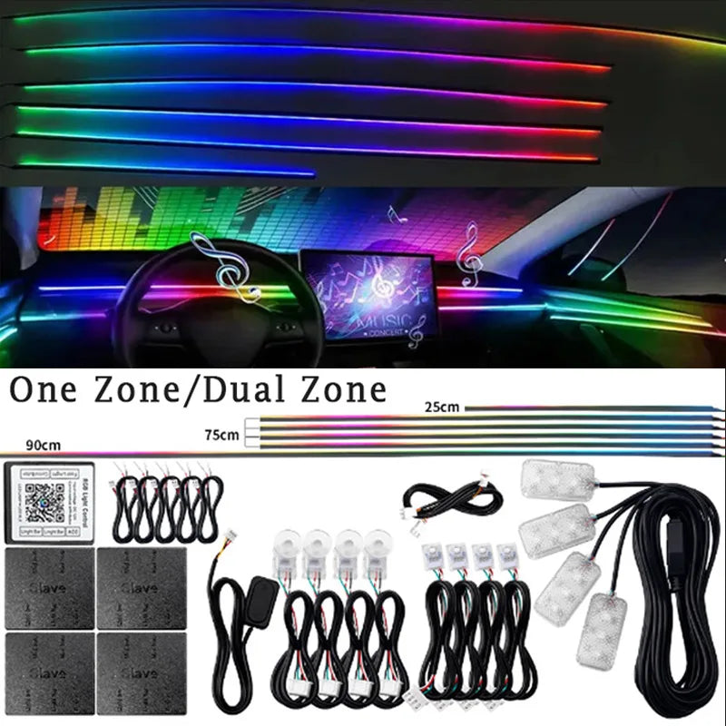 Auto Innenraum LED Ambient Beleuchtung 1-LED – SwissGlanzGarage Ansicht 2