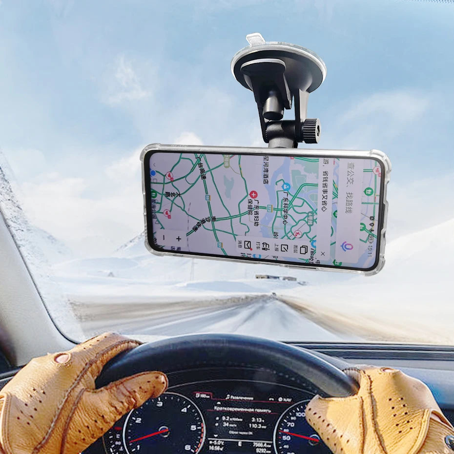 Magnetischer Autotelefonhalter für Windschutzscheibe, Armaturenbrett, Saugnapf-Ständer, 360-Grad-Mobil-Magnethalterun...