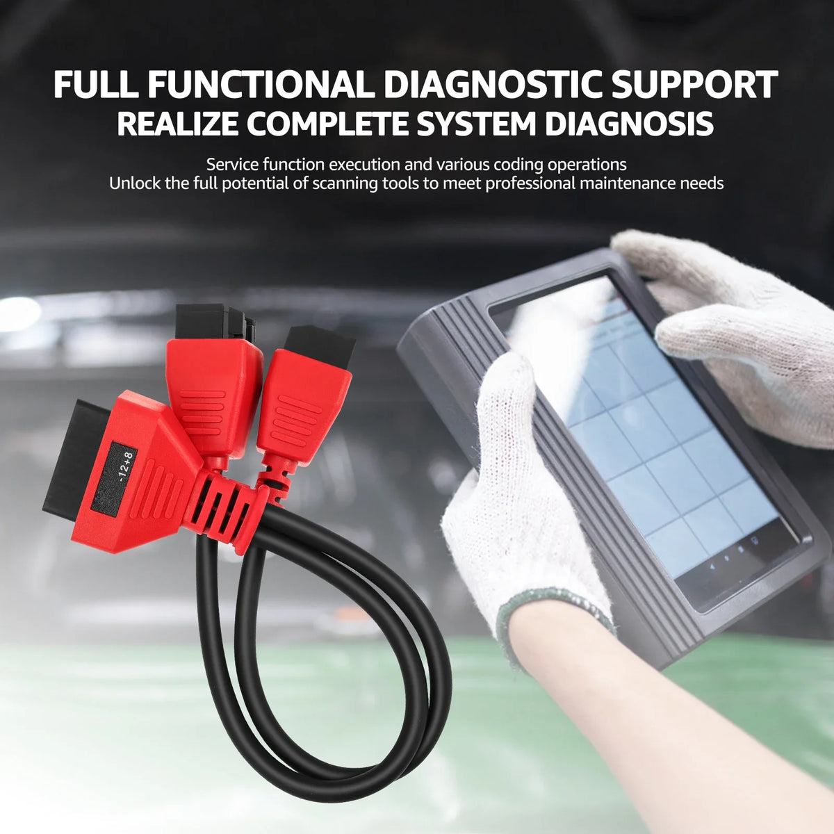 OBD2 Adapter SGW Kabel 12+8 Stecker – SwissGlanzGarage Ansicht 6