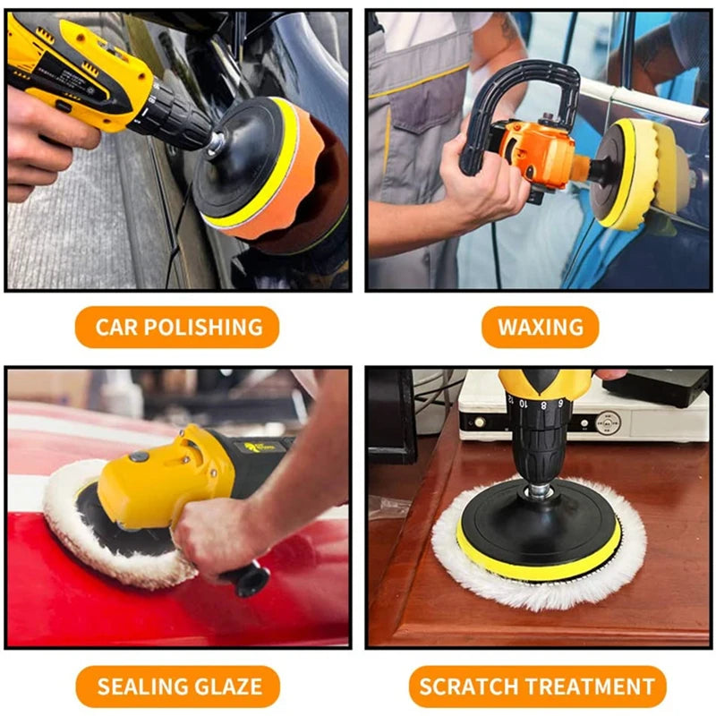 Auto Polieren Schwamm Pads Kit Schaum Pad Puffer Kit Polieren Maschine Wachs Pads für Auto Motorrad motor fahrzeug En...