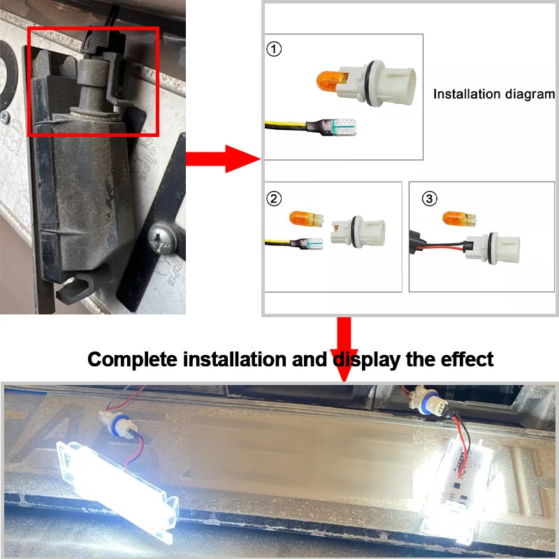 LED Kennzeichenbeleuchtung Set für Opel – SwissGlanzGarage Ansicht 4