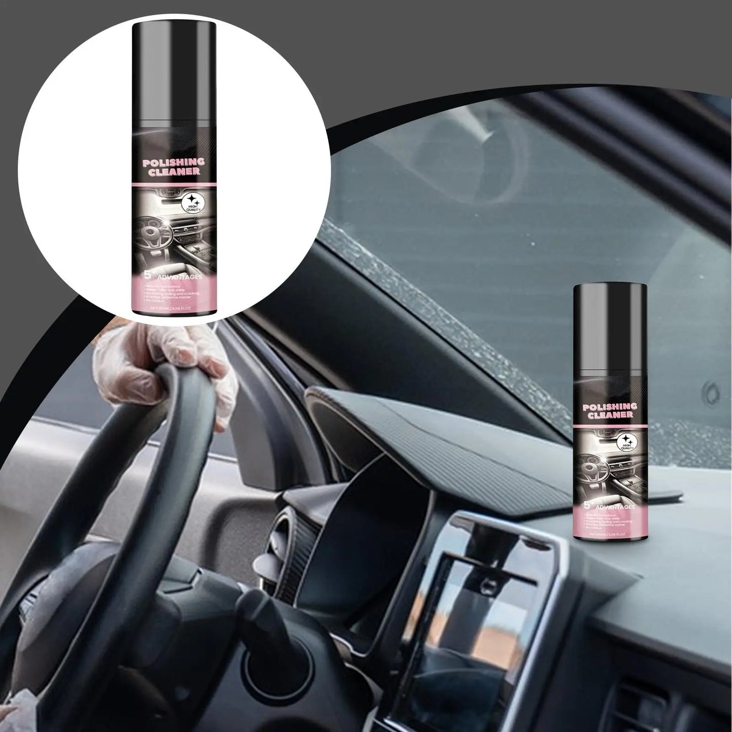 Auto-Innenraum-Politur Spray 100ml fuer Armaturenbrett und Kunststoff - Detailansicht