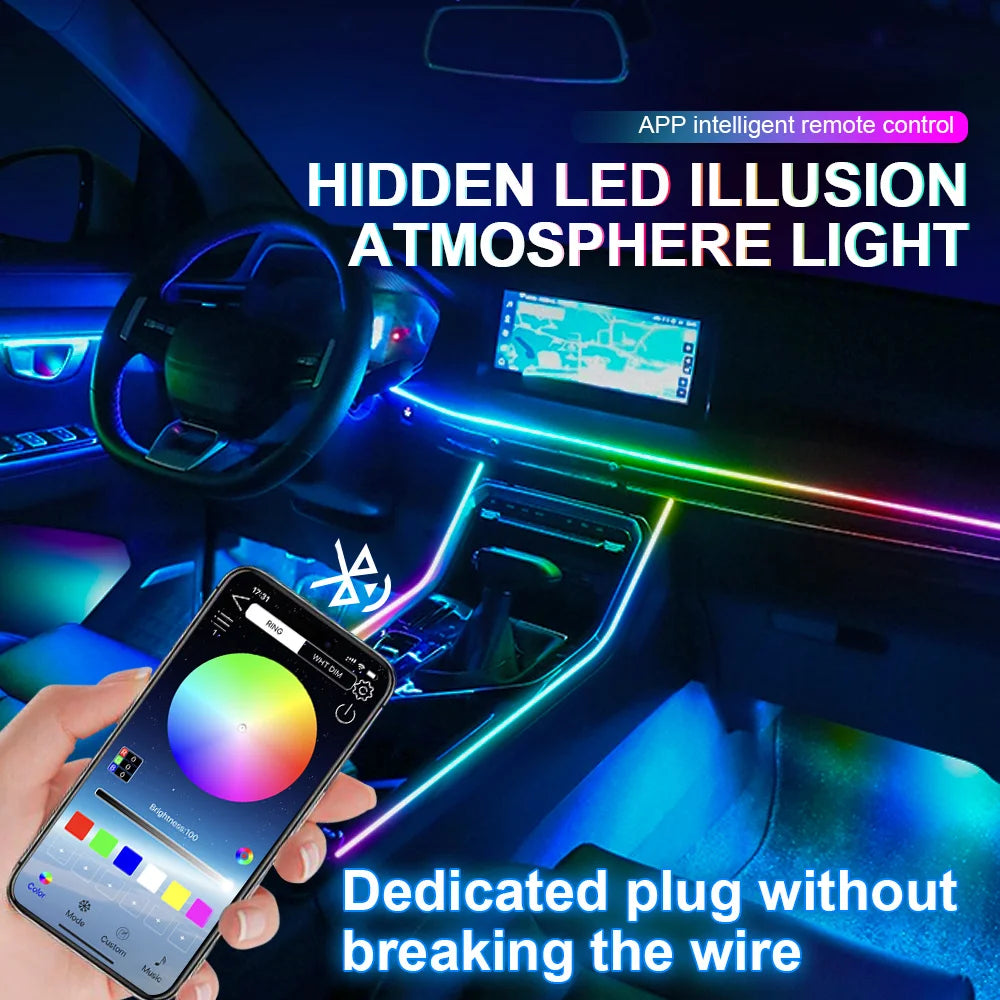 Auto Innenraum LED Ambient Beleuchtung 1-LED – SwissGlanzGarage Ansicht 3