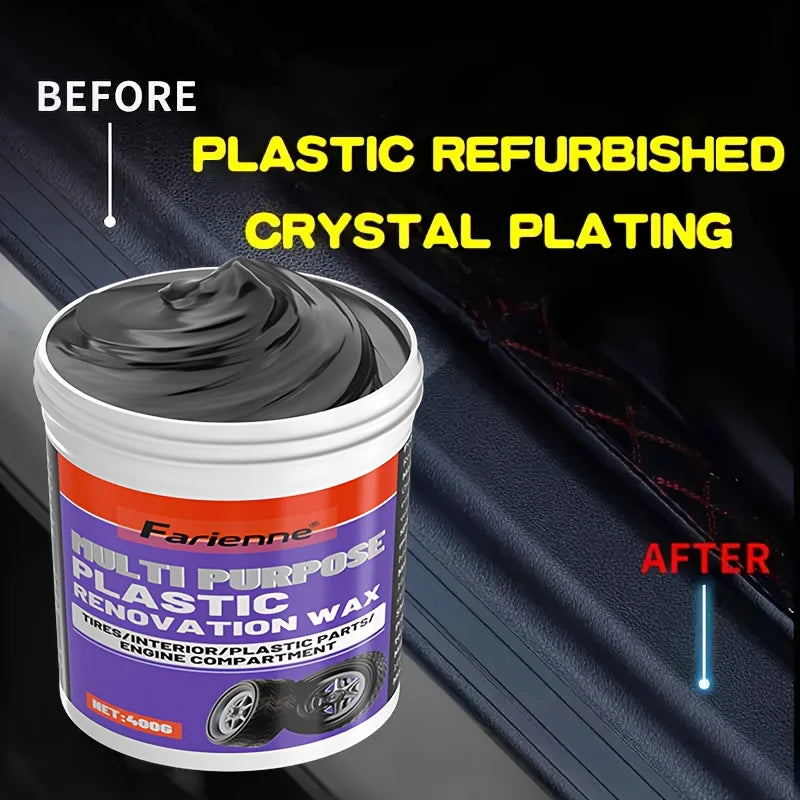 All-In-One-Kunststoff-Polierpaste für die Verfeinerung von Autoinnenräumen, Kratzer-Reparaturwachs für Armaturenbrett...