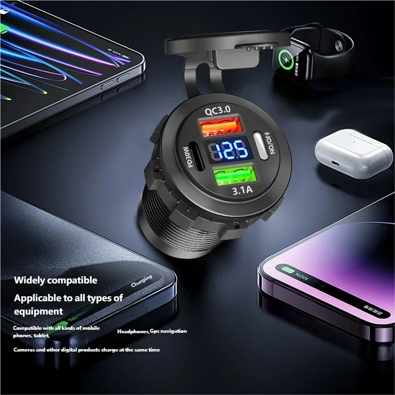 QC 3.0 PD30W Dual USB Schnellladegerät – SwissGlanzGarage Ansicht 5