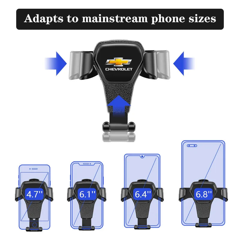 Gravity-Auto-Handyhalterung für Lüftungsschlitze, Handy-Ständer für Chevrolet Onix Avalanche Camaro Kalo Volt Lacetti...