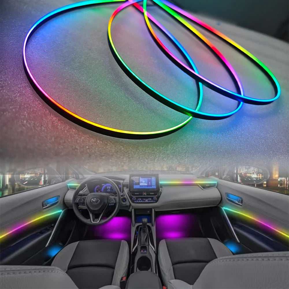 Auto Innenraum Umgebungs licht Neon Auto Innen beleuchtung bunte