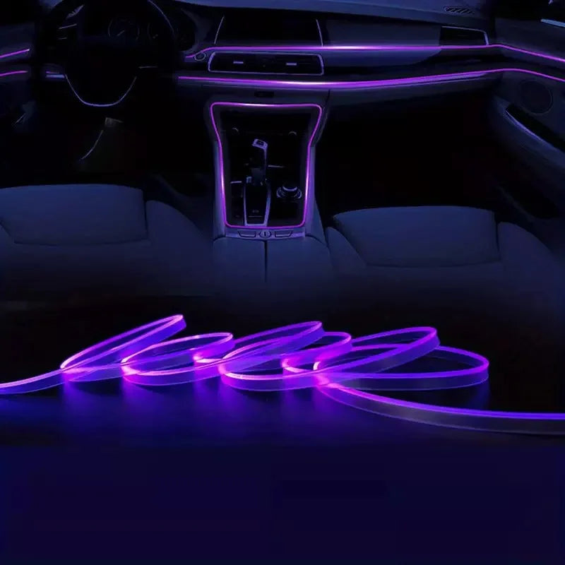 RGB Auto Innen LED Licht Streifen Umgebungs Neon Unsichtbare Licht