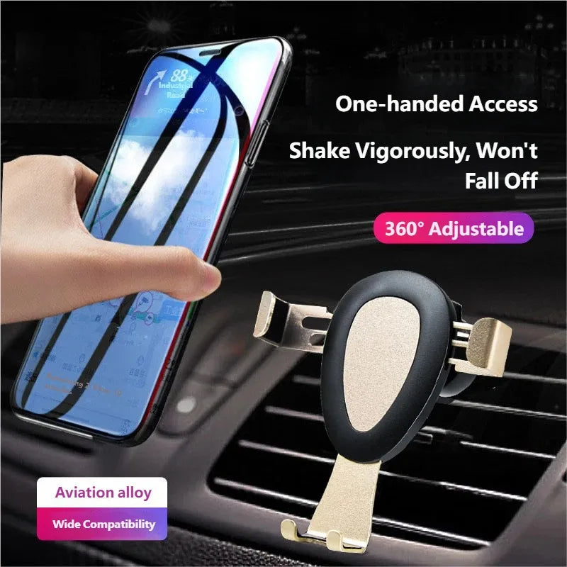 Gravity-Auto-Handyhalterung für 4,0-6 Zoll große Mobiltelefone, Auto-Lüftungsschlitz-Handyhalterung, universeller, st...