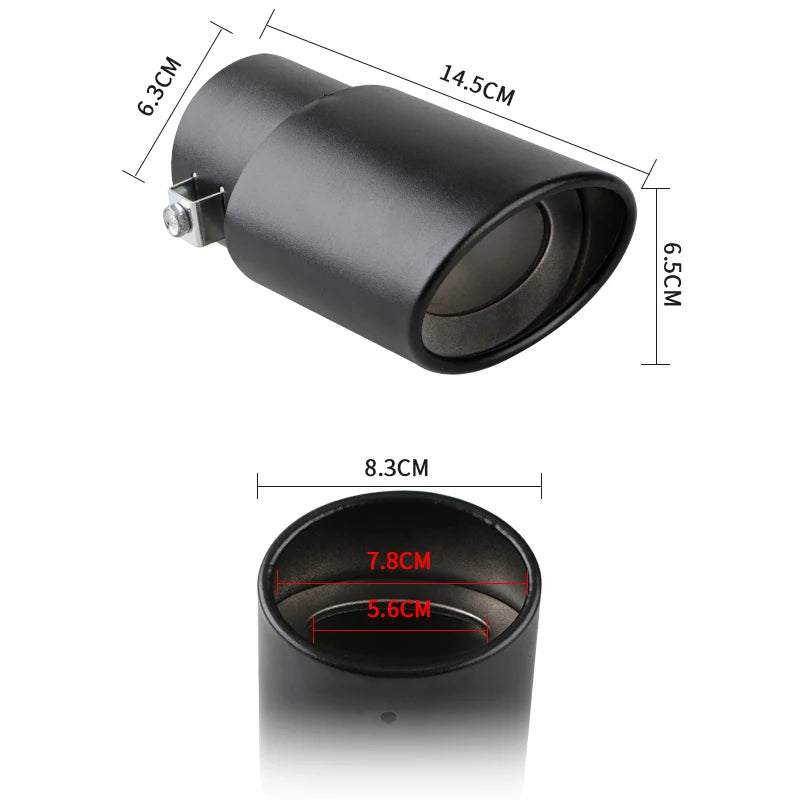 Auspuffblende Edelstahl Chrom 2.5 Zoll – SwissGlanzGarage Ansicht 5