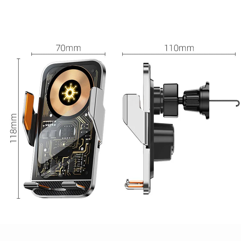 Neuer kabelloser Autotelefonhalter mit Ladegerät, 15 W, kabellose Handy-Aufladung, Handy-Halterung für Auto für IPhon...