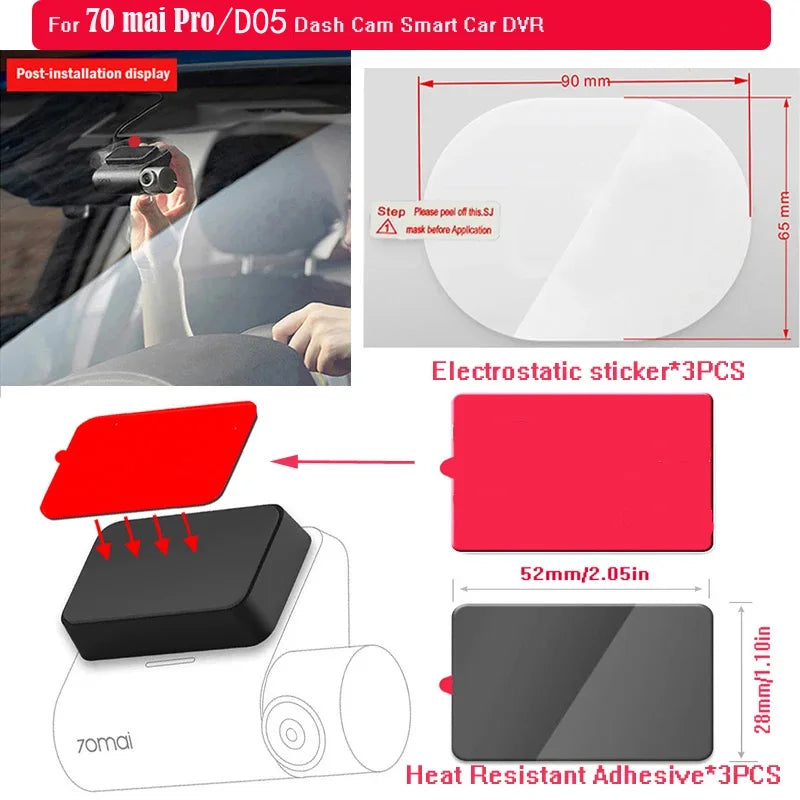 70mai Dash Cam Pro Klebefolie Set – SwissGlanzGarage Ansicht 2