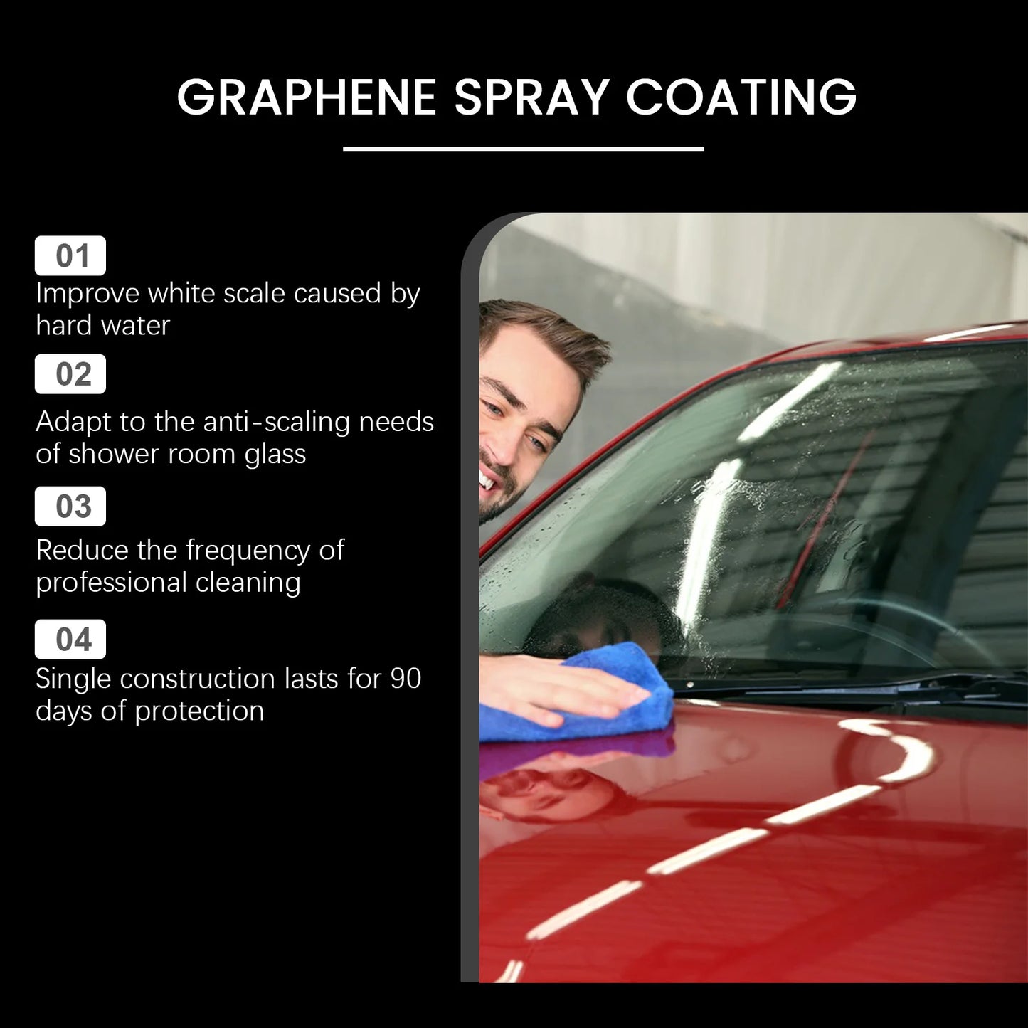 Auto Graphen-Keramik-Nano-Spray Hydrophobe Schicht Poliermittel Antihaft-Reinigungsmittel Lackschutzmittel Auto-Schut...