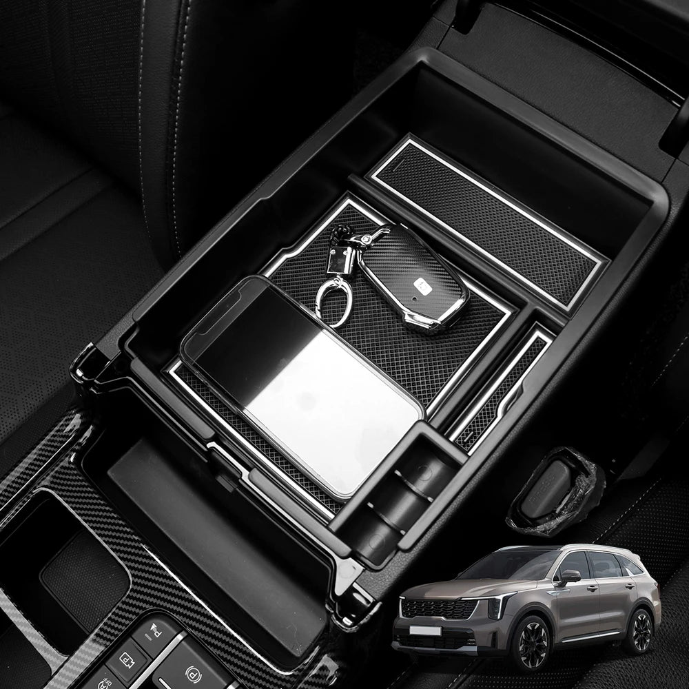 Für KIA Sorento MQ4 - Center Konsole Organizer Fach Armlehne Lage