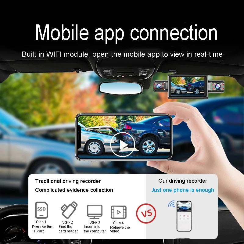 4K 4CH Dashcam mit APP und Nachtsicht – SwissGlanzGarage Ansicht 3