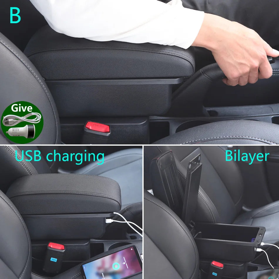 Armlehnenbox für Ford Fiesta MK7 2009-2020 – SwissGlanzGarage Ansicht 2