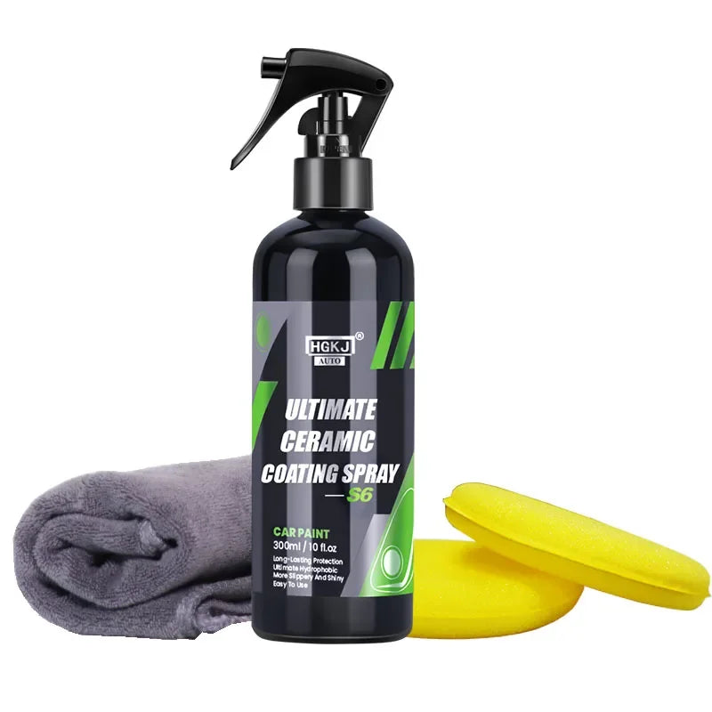 Keramikbeschichtung für Autolack HGKJ S6 Kristallwachs Spray Nano Hydrophobe Flüssigkeit Polymer Oleophobe Anti-Kratz...
