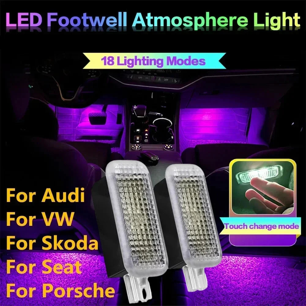 LED-Fussraum-Beleuchtung RGB-Innenraum-Lampe – SwissGlanzGarage Ansicht 2