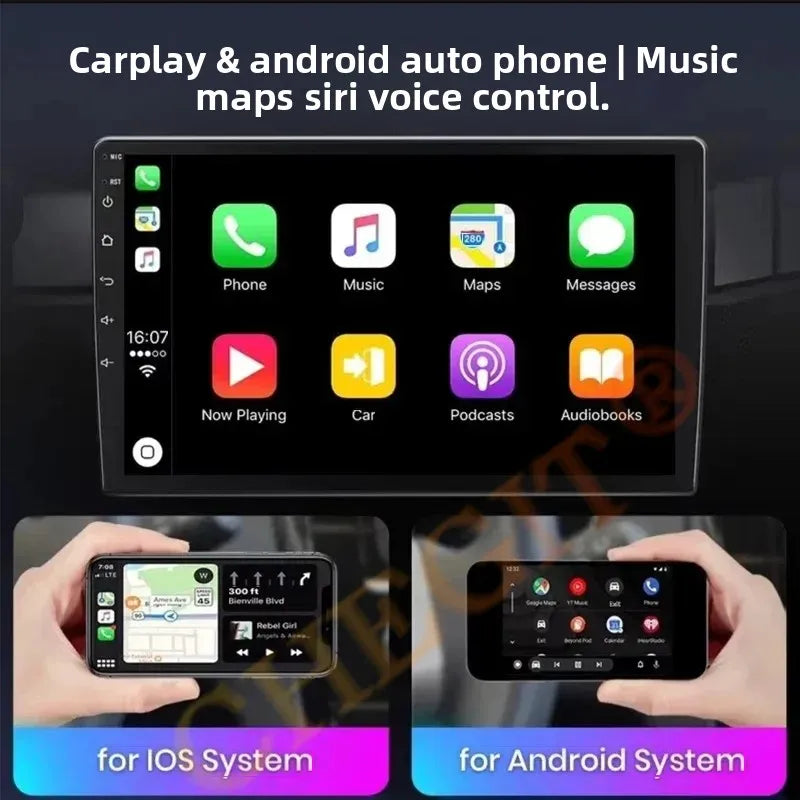 1Din CarPlay Android AUTO HD Autoradio 10 Zoll – SwissGlanzGarage Ansicht 2