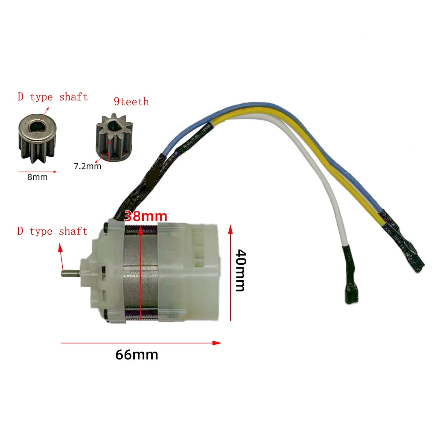 High Pressure Brushless Copper Motor 38 0 9 Tooth D Shaft For Car Wash Machine Power Tool Accessories Cleaning Equipment